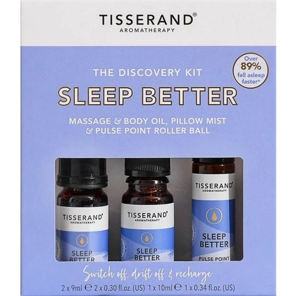 TISSERAND AROMATHERAPY Sleep Better Discovery Kit - Zestaw produktów eterycznych na dobry sen (2 x 9 ml, 1 x 10 ml)