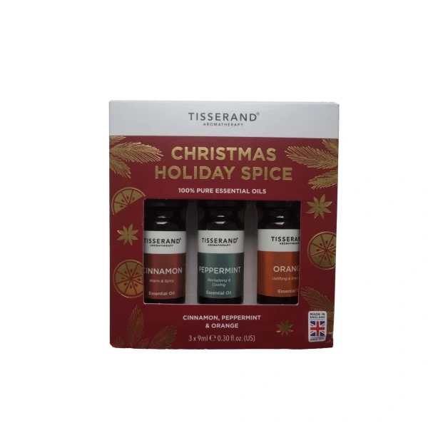 TISSERAND AROMATHERAPY Zestaw 3 olejków eterycznych ""Christmas Holiday Spice"" w świątecznym opakowaniu (3 x 9 ml)