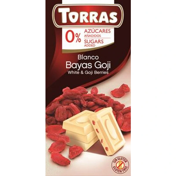 TORRAS Czekolada biała z jagodami goji 75 g