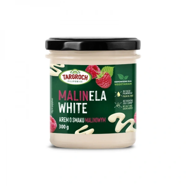 Targroch Krem MALINELA WHITE o smaku malinowym 300g