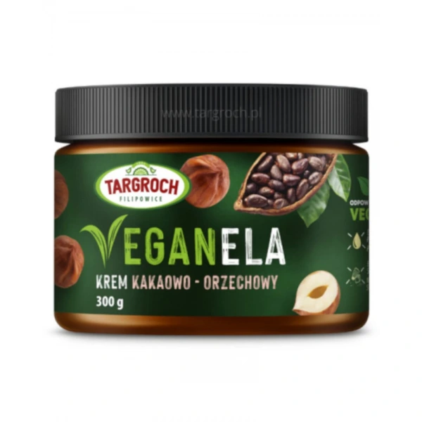Targroch Krem VEGANELA  z orzechów laskowych i kakao 300g