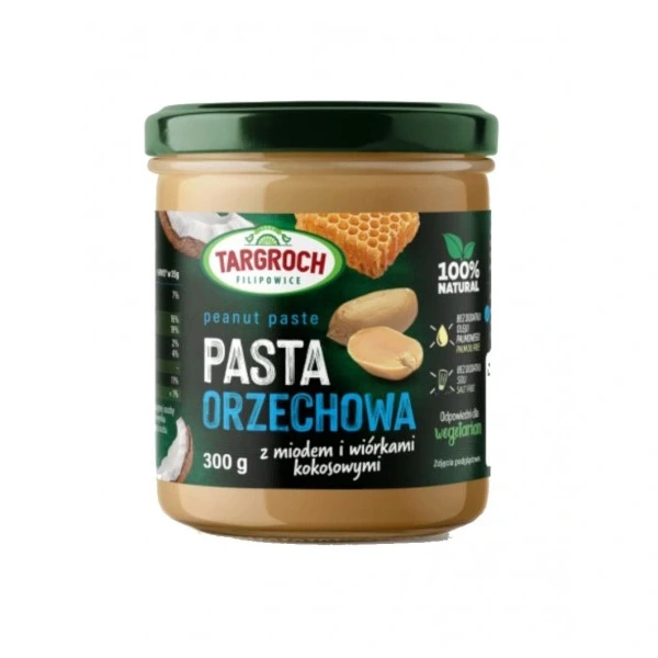 Targroch Pasta orzechowa + miód + kokos 300 g