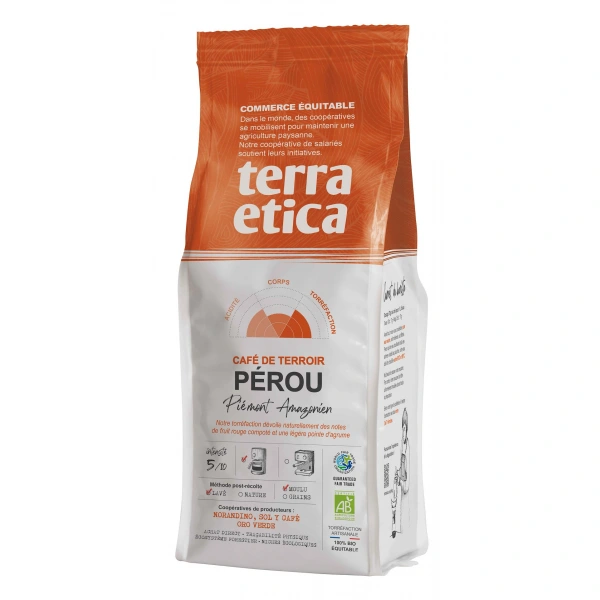 Terra etica kawa mielona arabica 100 % peru fair trade bio 250 g
