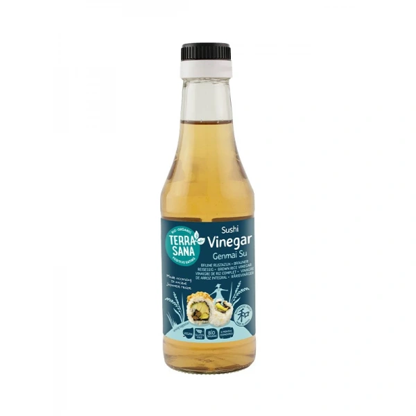 Terrasana ocet ryżowy do sushi niesłodzony filtrowany bio 250 ml (genmai su vinegar)