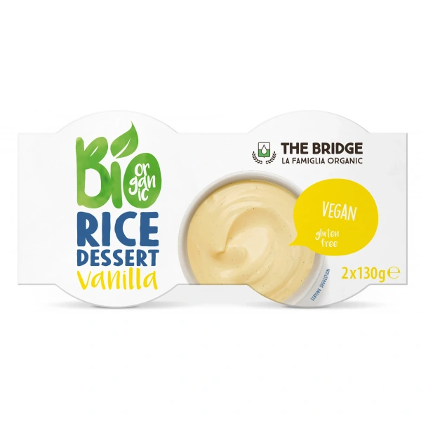 The bridge deser ryżowy o smaku waniliowym bezglutenowy bio (2 x 130 g)  260 g