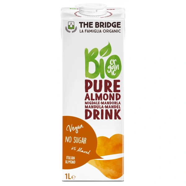 The bridge napój migdałowy 6 % bez dodatku cukrów bezglutenowy bio 1 l