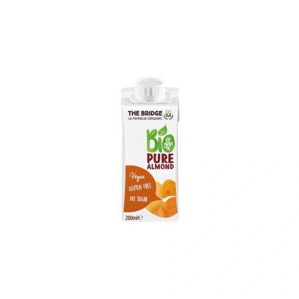 The bridge napój migdałowy 6 % nie zawiera cukru bezglutenowy bio 200 ml