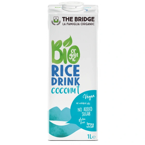 The bridge napój ryżowo  kokosowy bez dodatku cukrów bezglutenowy bio 1 l