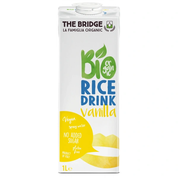 The bridge napój ryżowy o smaku waniliowym bez dodatku cukrów bezglutenowy bio 1 l