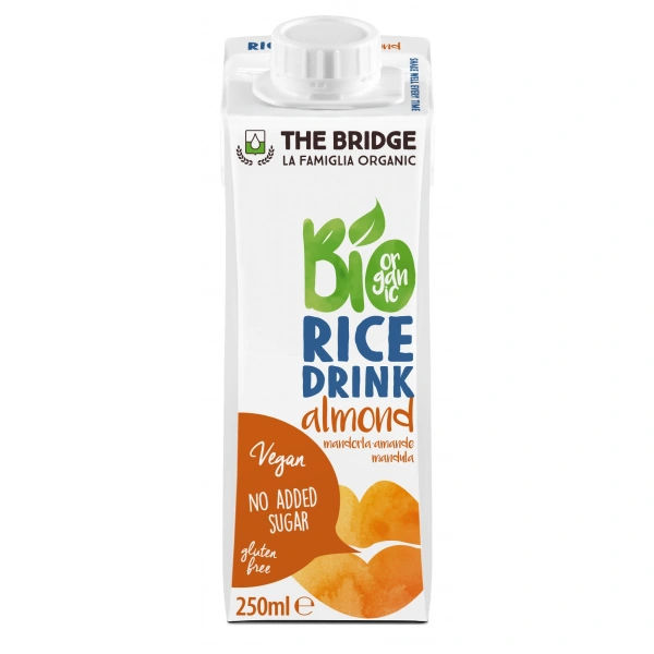 The bridge napój ryżowy z migdałami bez dodatku cukrów bezglutenowy bio 250 ml