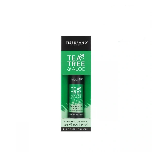 Tisserand Aromatherapy Tea Tree & Aloe Skin Rescue Stick - Punktowy żel na niedoskonałości (8 ml)