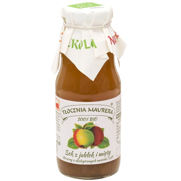 Tłocznia maurera sok jabłkowy z miętą nfc bio 300 ml