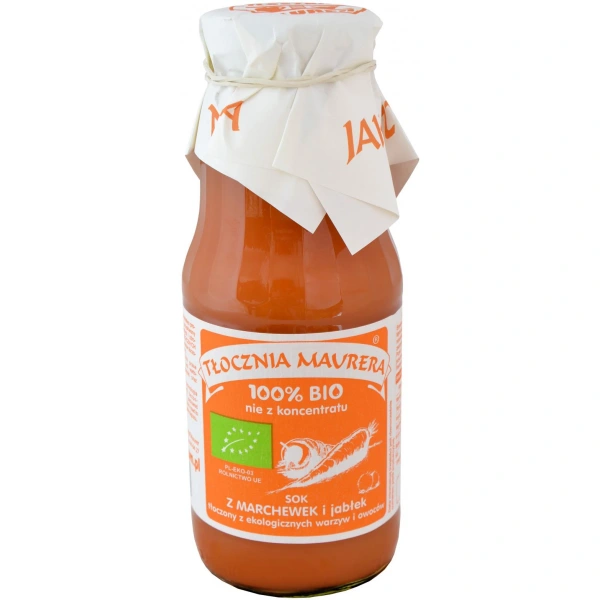 Tłocznia maurera sok marchewkowy z jabłkiem nfc bio 300 ml