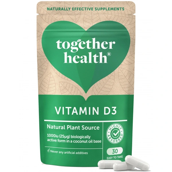Together Vitamin D - Witamina D3 1000 IU i Olej Kokosowy (30 kaps.)