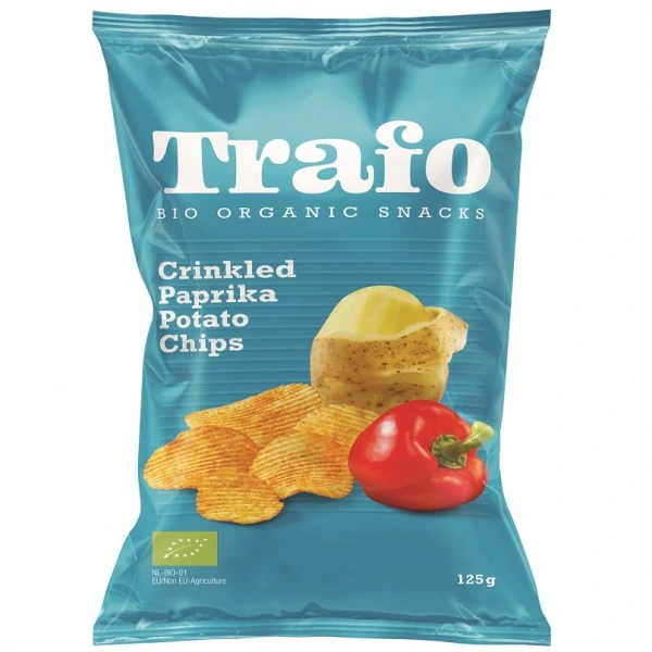 Trafo chipsy ziemniaczane karbowane paprykowe bio 125 g