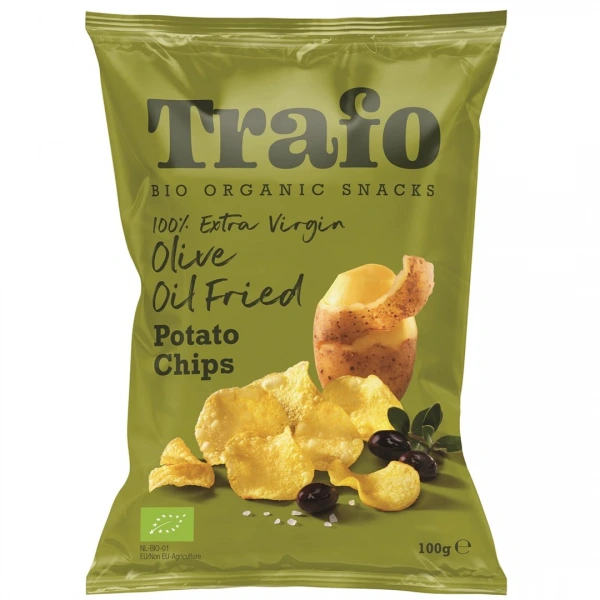 Trafo chipsy ziemniaczane smażone na oliwie z oliwek bio 100 g