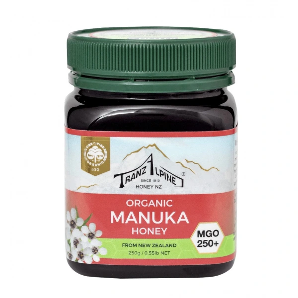 Tranzalpine miód manuka mgo 250+ bio 250 g