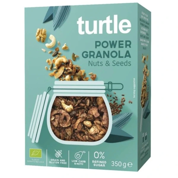 Turtle Granola Orzechy Nasiona Bezglutenowa BIO 350 g