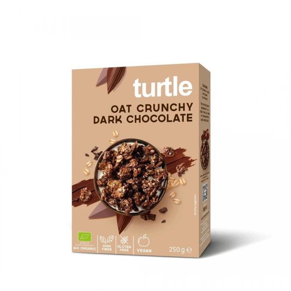 Turtle musli owsiane z gorzką czekoladą bezglutenowe bio 250 g