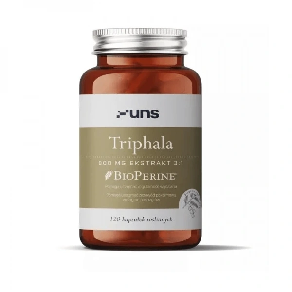 UNS SUPPLEMENTS Triphala 800 mg - ekstrakt 3:1 + BioPerine (120 kaps.)