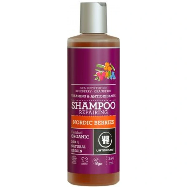URTEKRAM Szampon Nordyckie Jagody do włosów regenerujący BIO 250 ml