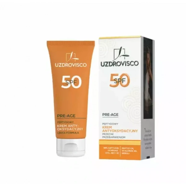Uzdrovisco krem do twarzy antyoksydacyjny peptydowy przeciw przebarwieniom spf 50 50 ml  uzdrovisco (pre