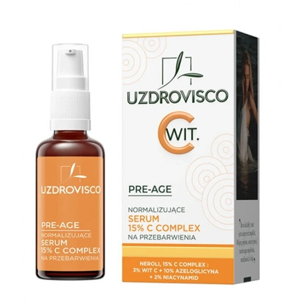 Uzdrovisco serum do twarzy normalizujące na przebarwienia 15 % c complex 30 ml  uzdrovisco (pre