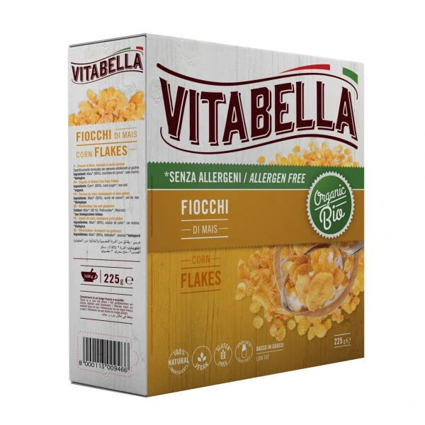 VITABELLA Płatki kukurydziane BEZGL. BIO 225 g