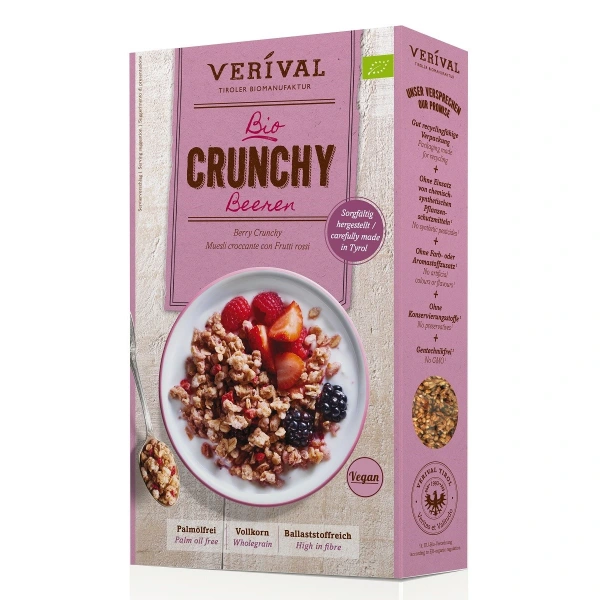 Verival crunchy z owocami leśnymi bio 375 g