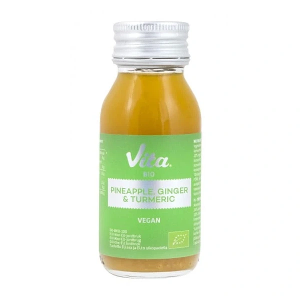 Vita BIO Shot owocowy jabłko-ananas z imbirem i kurkumą 60 ml