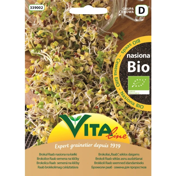 Vita line nasiona brokułu raab bio na kiełki 20 g