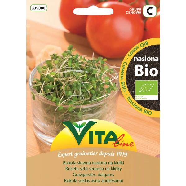 Vita line nasiona rukoli siewnej bio na kiełki 15 g