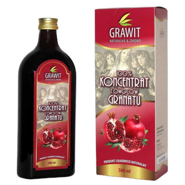 Vitafan koncentrat z owoców granatu 100 % (grawit) bezglutenowy 500 ml