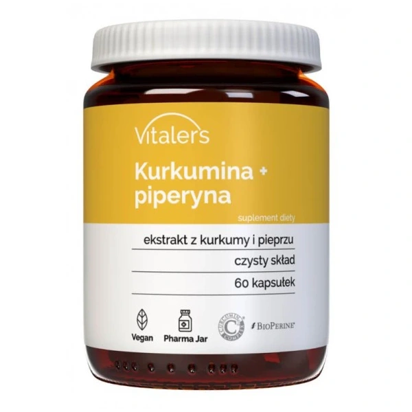 Vitaler's Kurkumina 500mg + Piperyna 5mg 60 kapsułek