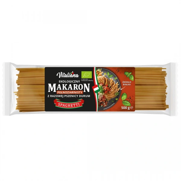 Vitaliana makaron (semolinowy razowy) spaghetti bio 500 g