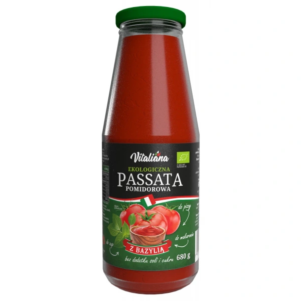 Vitaliana sos pomidorowy passata z bazylią bio 680 g