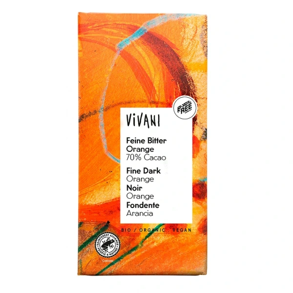 Vivani czekolada gorzka o smaku pomarańczowym bio 100 g