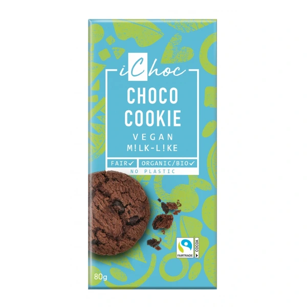 Vivani tabliczka kakaowa z kawałkami ciastek kakaowych fair trade bio 80 g