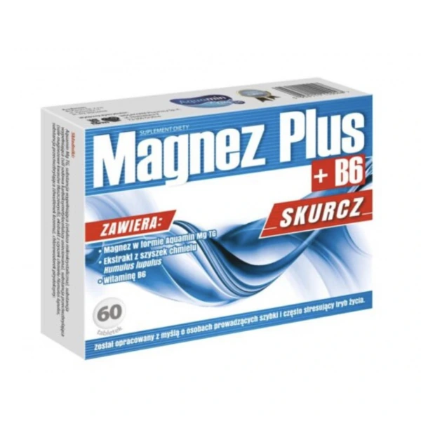 WegaFarm Magnez Plus B6 Skurcz 60 tabletek