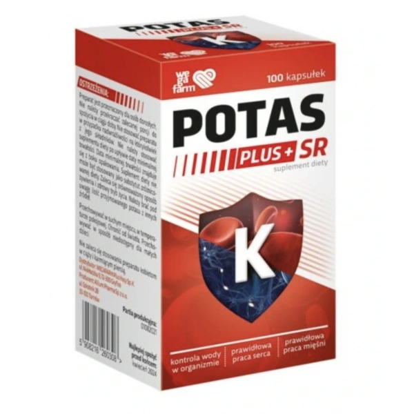 WegaFarm Potas Plus SR 100 kapsułek