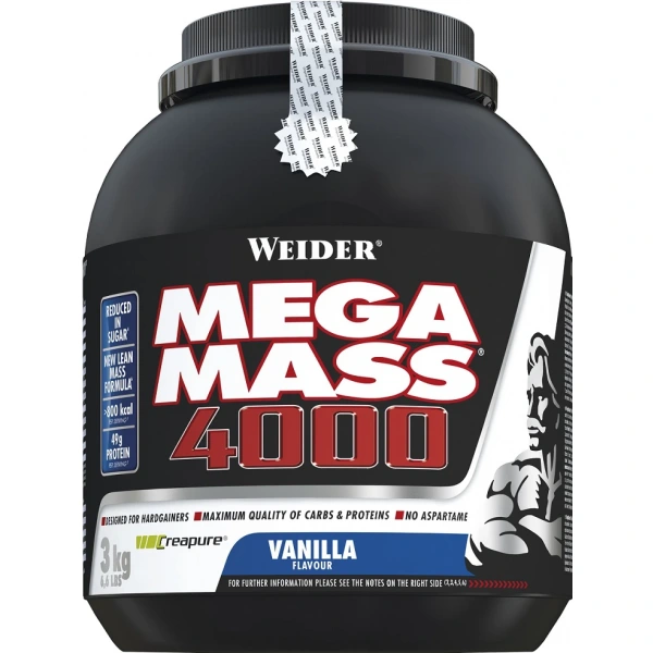 Weider Mega Mass 4000 o smaku waniliowym 3000 g