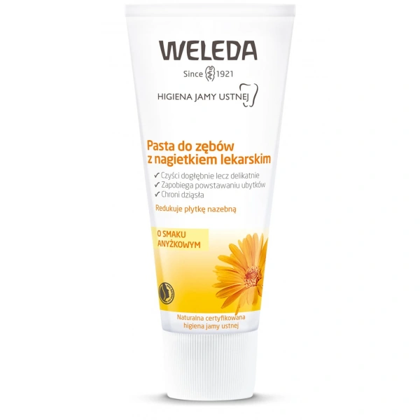 Weleda pasta do zębów z nagietkiem lekarskim bez fluoru eco 75 ml