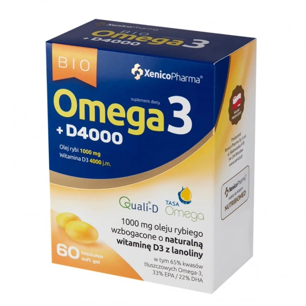 Xenico Pharma Omega 3 D3 4000 60 kapsułek