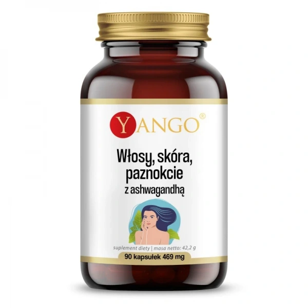 YANGO Włosy, Skóra, Paznokcie z Ashwagandhą (90 kaps.)