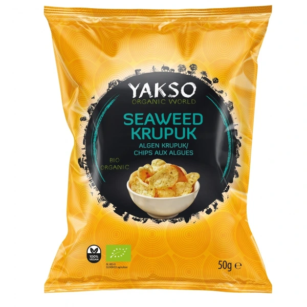 Yakso prażynki z algami wakame (krupuk) bio 50 g