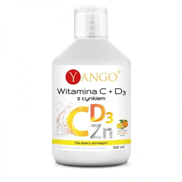 Yango Witamina C + D3 z cynkiem w płynie (500 ml)