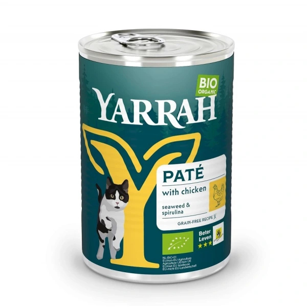 Yarrah (dla kota dorosłego) pasztet z kurczaka z algami morskimi bio 400 g