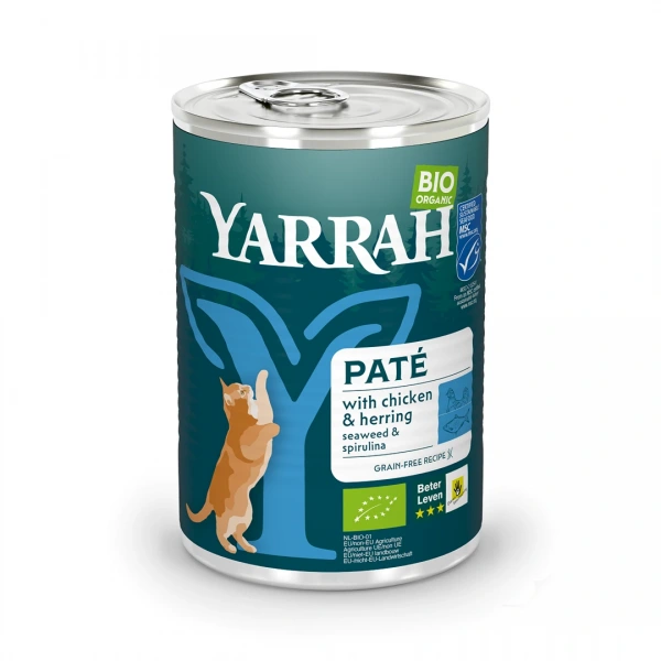Yarrah (dla kota) pasztet ze śledziem i algami morskimi bio 400 g