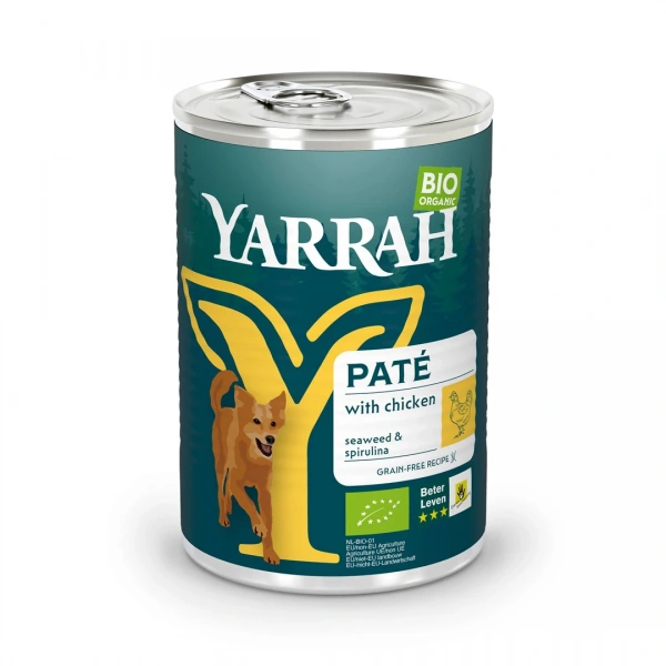 Yarrah (dla psa dorosłego) pasztet z kurczaka z algami morskimi bio 400 g