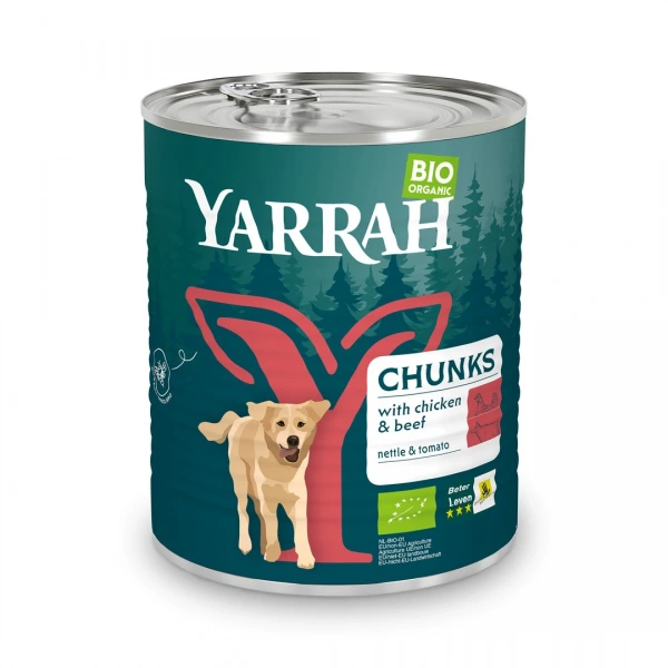 Yarrah (dla psa) karma z wołowiną, pokrzywą i pomidorem bio 820 g